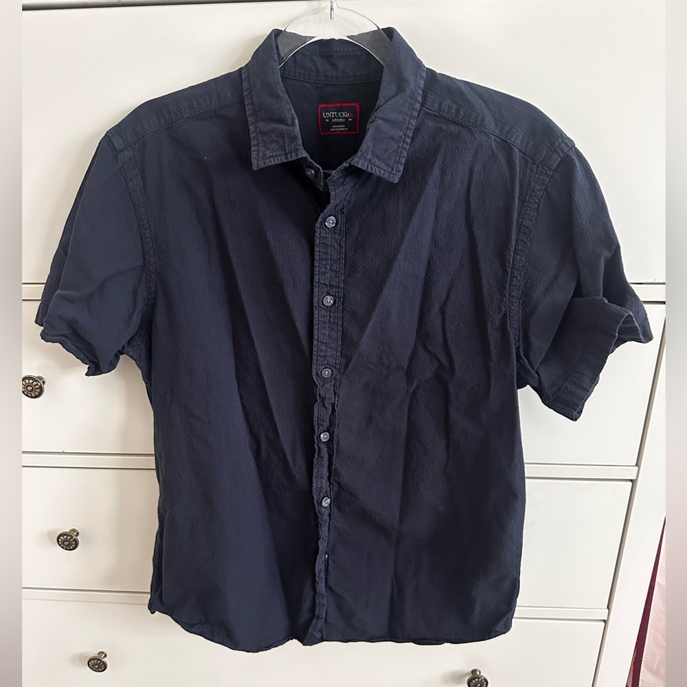 UNTUCKit Men's Navy Casual Shirt